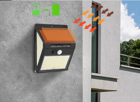 3 Mode Wasserdicht 230 LED Solar Bewegungssensor Aussenlicht